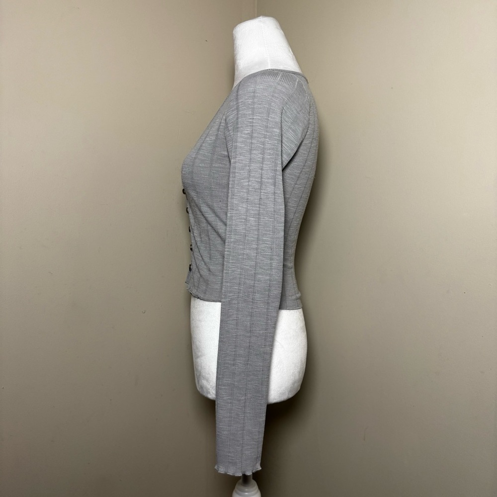 Forever 21 Light Gray Ribbed Top - Picture 2 of 6